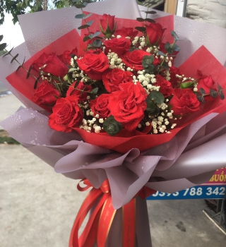BÓ HỒNG ĐỎ TƯƠI TẶNG VỢ TẶNG NGƯỜI YÊU  ĐẸP Ý NGHĨA TÂN UYÊN BÌNH DƯƠNG 
