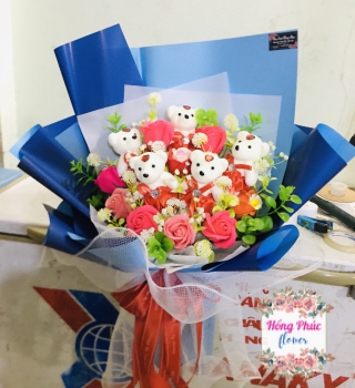 Bó gấu -sáp vĩnh cửu không tàn cực rẻ cho ngày phụ nữ