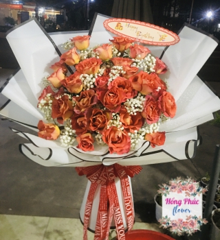 Bó hoa capuchino lạ mắt và tuyệt đẹp cho ngày phụ nữ