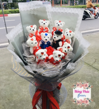 Gấu lên bó cực xinh tặng người yêu bạn gái ngày 20/10