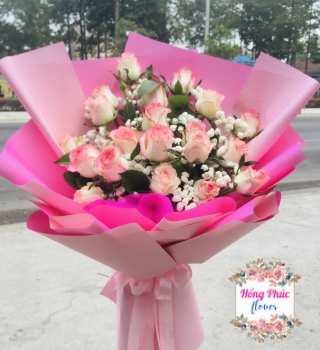 BÓ HOA HỒNG HỶ NGỌT NGÀO TẶNG BẠN GÁI, VỢ, EM GÁI NGÀY PHỤ NỮ