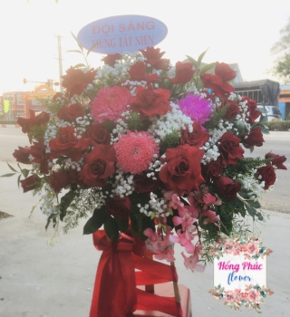 Kệ hoa mini để bàn mừng khai trương, sinh nhật, mừng ngày phụ nữ 20/10 rẻ đẹp