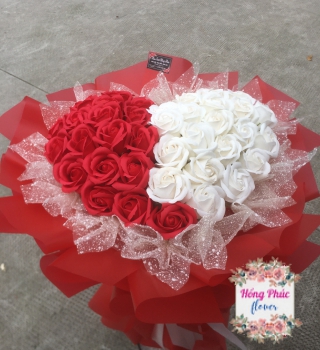 Hoa sáp hình trái tim tặng người yêu, tặng vợ 20/10