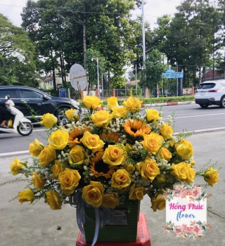 Giỏ hoa cực sang cực rẻ tặng sếp ở Bình Dương