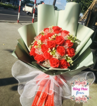 Bó hoa Hồng sáp thơm không tàn cho ngày 20/10