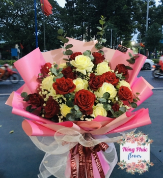 Bó hoa siêu to, siêu đẹp, siêu rẻ ở Bình Dương ngày phụ nữ Việt Nam 20/10