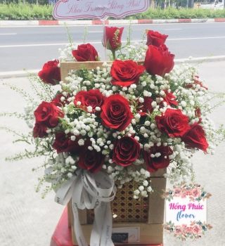 Giỏ hoa rẻ đẹp mừng khai trương, sinh nhật, mừng ngày phụ nữ 