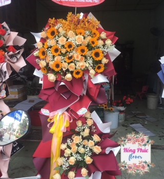 LÃNG HOA KHAI TRƯƠNG 2 TẦNG ĐẸP RẺ TÂN UYÊN