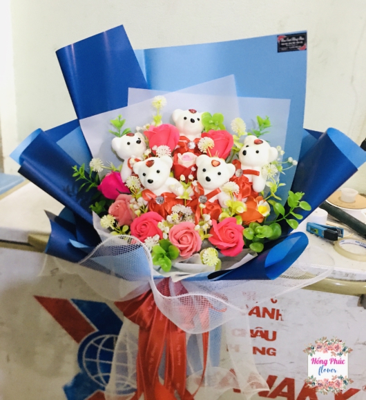 Bó gấu -sáp vĩnh cửu không tàn cực rẻ cho ngày phụ nữ 