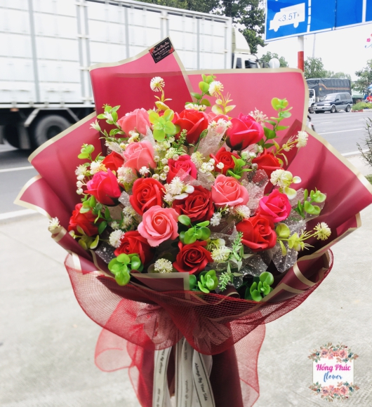 Bó hoa Hồng sáp thơm giống hoa thật 99%, cực rẻ cho ngày phụ nữ