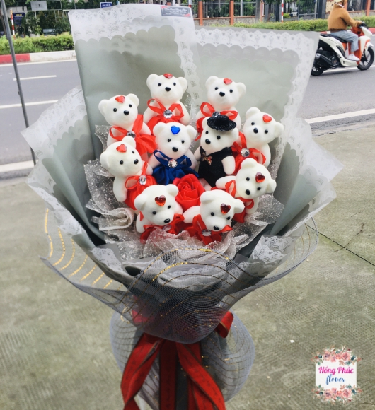 Gấu lên bó cực xinh tặng người yêu bạn gái ngày 20/10