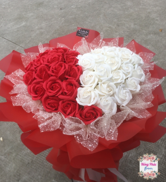 Hoa sáp hình trái tim tặng người yêu, tặng vợ 20/10