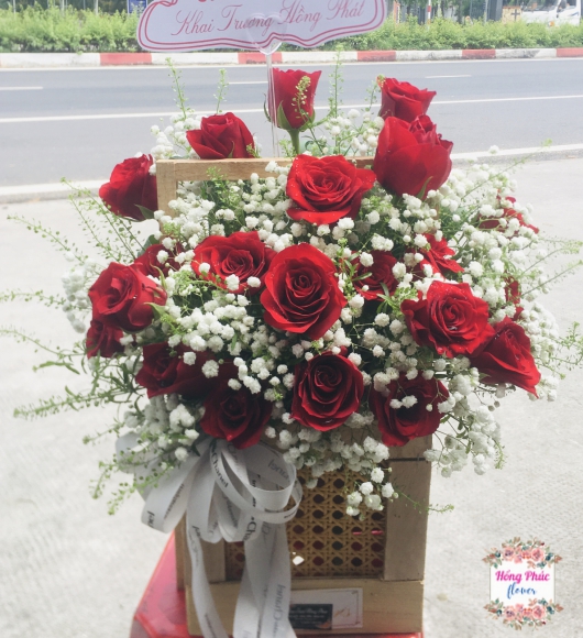 Giỏ hoa rẻ đẹp mừng khai trương, sinh nhật, mừng ngày phụ nữ