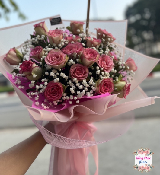 BÓ HOA HỒNG HỶ CỐM SIÊU ĐÁNG YÊU TỎ TÌNH BẠN GÁI TẠI TÂN UYÊN BÌNH DƯƠNG