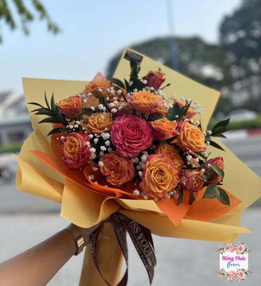 BÓ HOA HỒNG CAM SPIRIT GIÁ RẺ NHẤT TÂN UYÊN BÌNH DƯƠNG