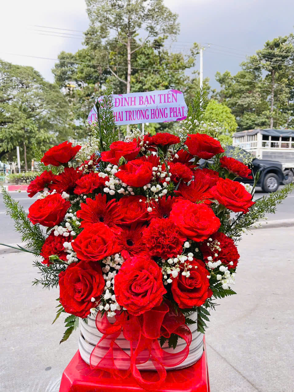 giỏ hoa khai trương