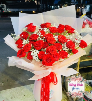 Hoa hồng đỏ bó hồng