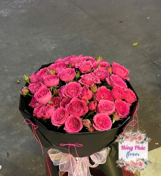 Hoa hồng bó rực rỡ lãng mạn