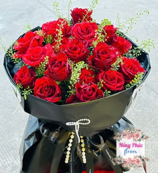 Hoa hồng đỏ bó sang trọng