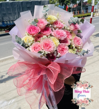 Bó hoa hồng lạc thần xinh xỉu