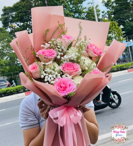 Hoa hồng bó tone nữ nhẹ nhàng