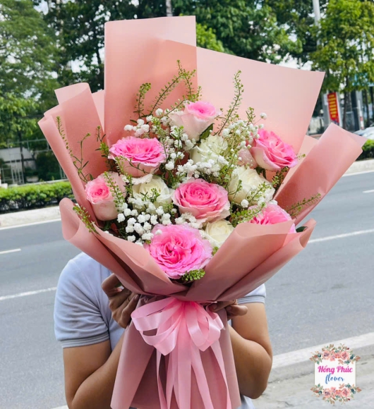 Hoa hồng bó tone nữ nhẹ nhàng