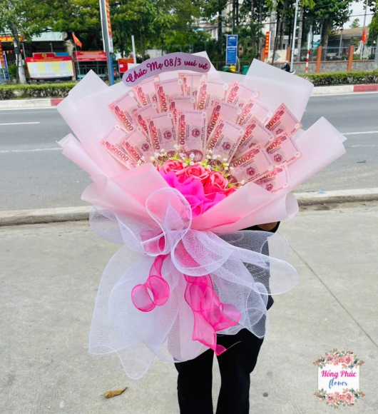 Hoa tiền bó cùng hoa bibi
