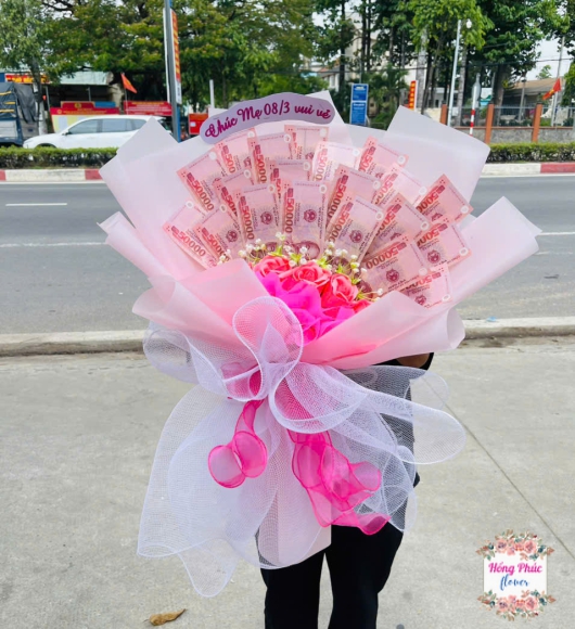 Hoa tiền bó cùng hoa bibi